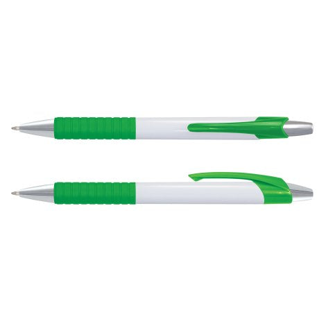 White/Bright Green