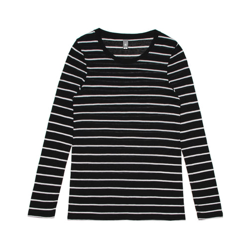 AS Colour Wo's Fine Stripe L/S Tee 4027