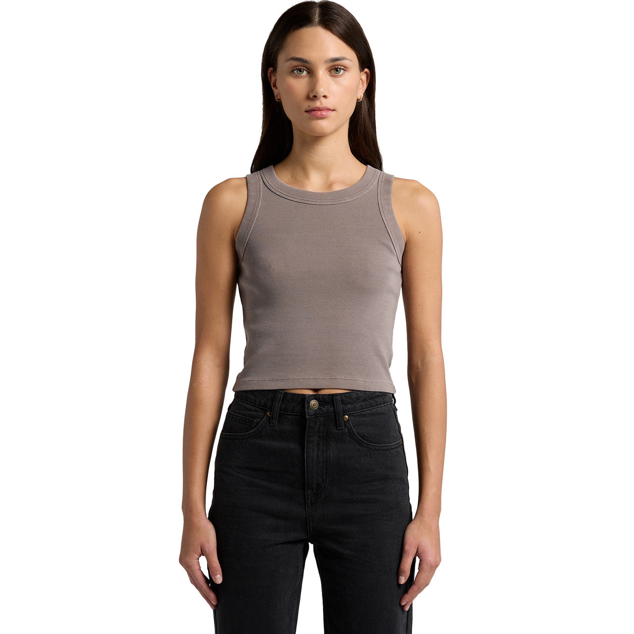 AS Colour Wo's Faded Organic Rib Crop Tank 4035