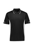 Mens Striker Short Sleeve Polo - Black/White
