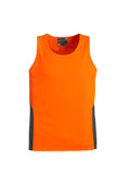 Mens Hi Vis Squad Singlet - Orange/Charcoal