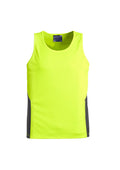 Mens Hi Vis Squad Singlet - Yellow/Charcoal
