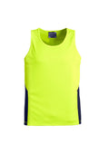 Mens Hi Vis Squad Singlet - Yellow/Navy