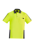 Mens Hi Vis Komodo Short Sleeve Polo - Yellow/Charcoal