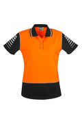 Womens Hi Vis Zone Polo - Orange/Black