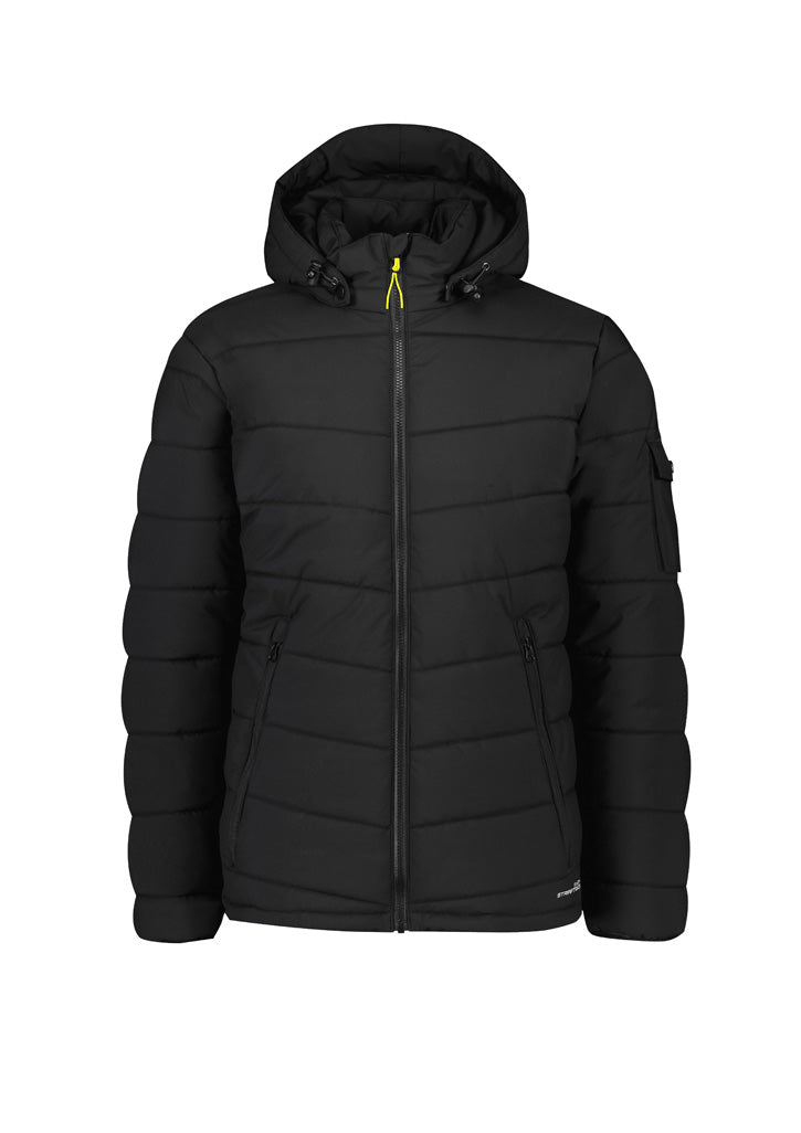 Unisex Streetworx Hooded Puffer Jacket - Black