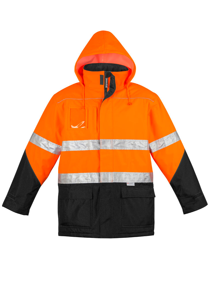 Mens Hi Vis Storm Jacket - Orange/Black