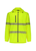 Unisex Super Light Segmented Tape Packable Rain Jacket - Yellow