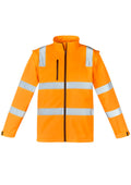 Unisex Hi Vis VIC Rail 2 In 1 Softshell Jacket - Vic Rail Orange