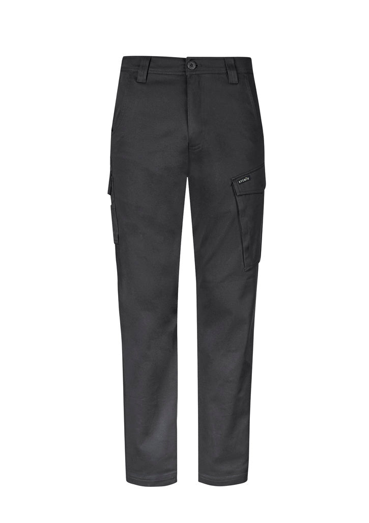 Mens Essential Basic Stretch Cargo Pant - Charcoal