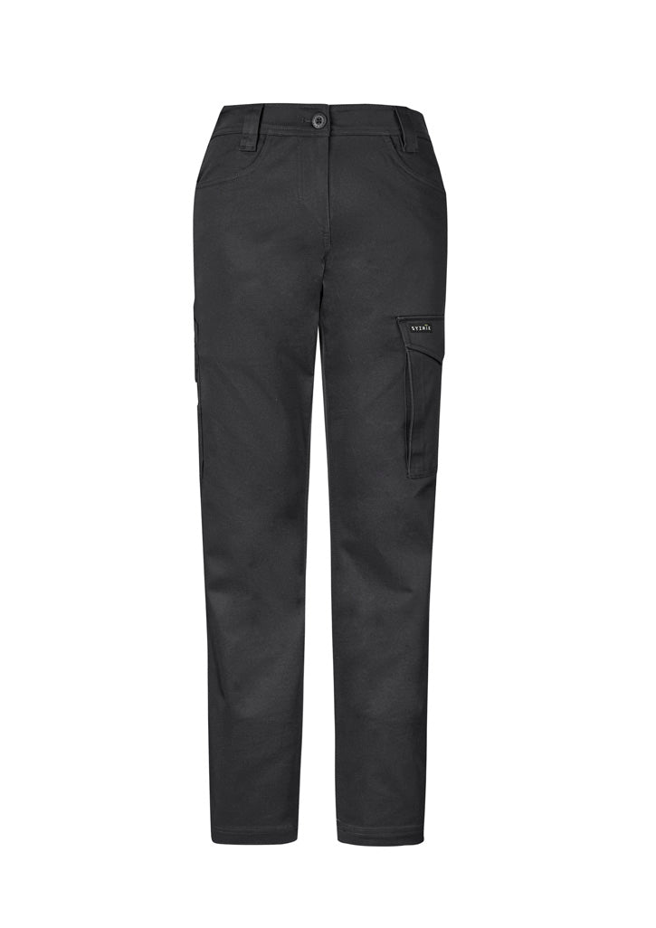 Womens Essential Basic Stretch Cargo Pant - Charcoal