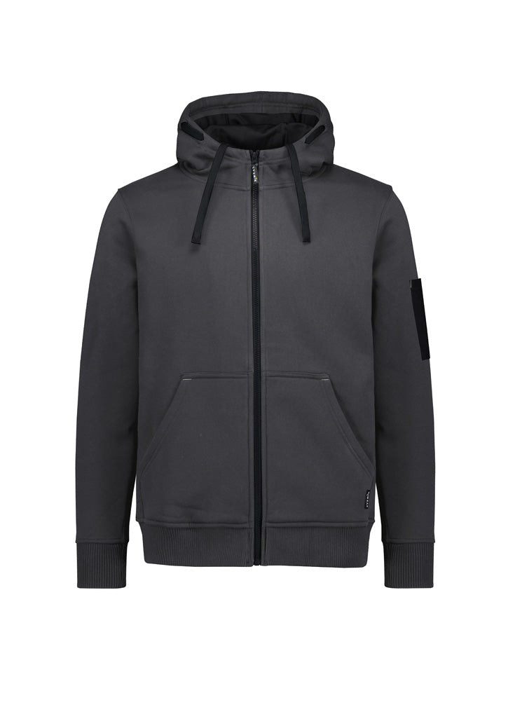 Unisex Zip Front Multi-Pocket Hoodie - Charcoal/Black