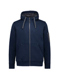 Unisex Zip Front Multi-Pocket Hoodie - Navy/Charcoal
