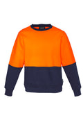 Unisex Hi Vis Crew Sweatshirt - Orange