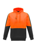 Unisex Hi Vis Pullover Hoodie - Orange/Charcoal