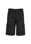 Mens Midweight Drill Cargo Short - Black