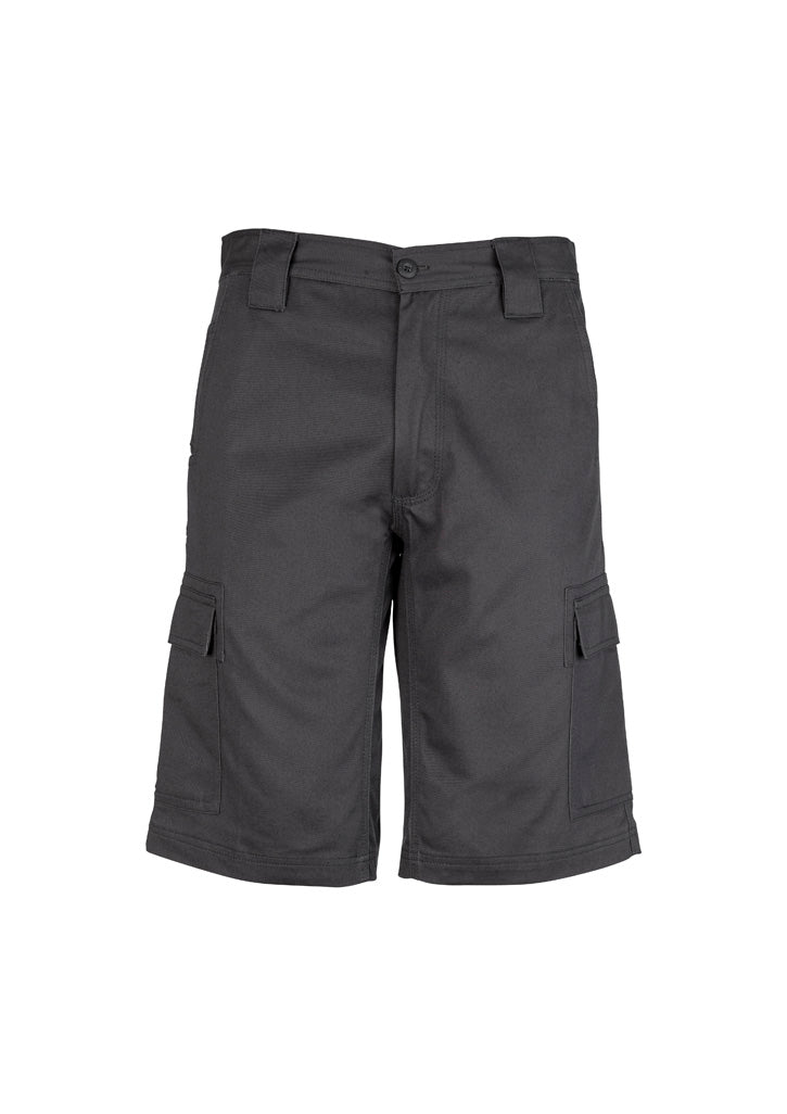 Mens Midweight Drill Cargo Short - Charcoal