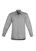 Mens Lightweight Tradie Long Sleeve Shirt - Grey