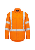 Mens Orange Flame Lightweight Ripstop X Back Taped Shirt - Orange