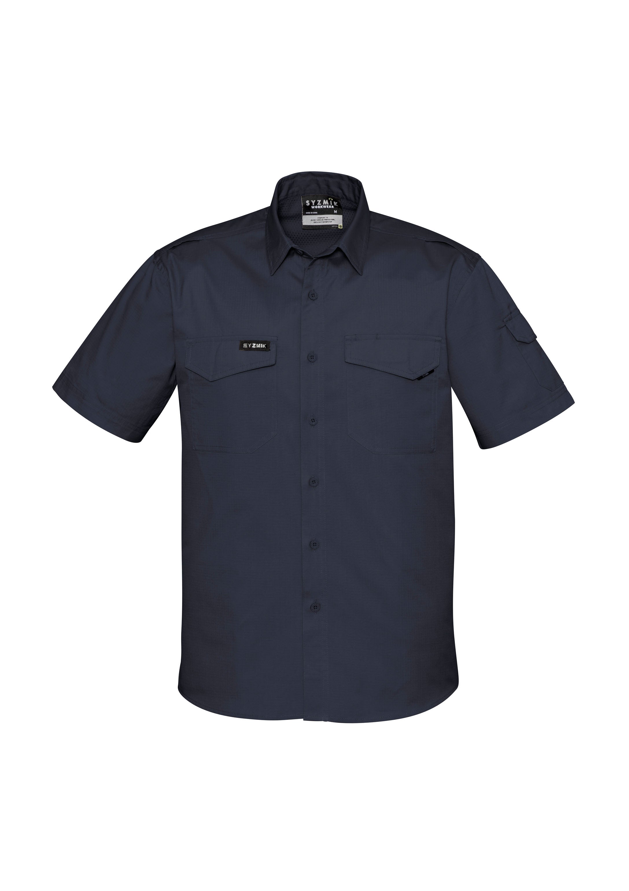 Mens Rugged Cooling Short Sleeve Shirt - Charcoal