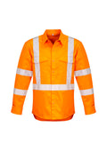 Mens Hi Vis X Back NSW Rail Taped Shirt - Orange