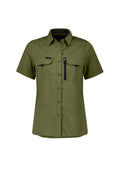 Womens Outdoor Short Sleeve Shirt - Army