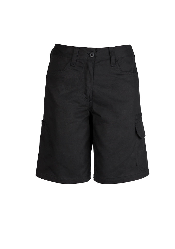 Womens Plain Utility Short - Black