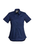 Womens Lightweight Tradie Short Sleeve Shirt - Blue